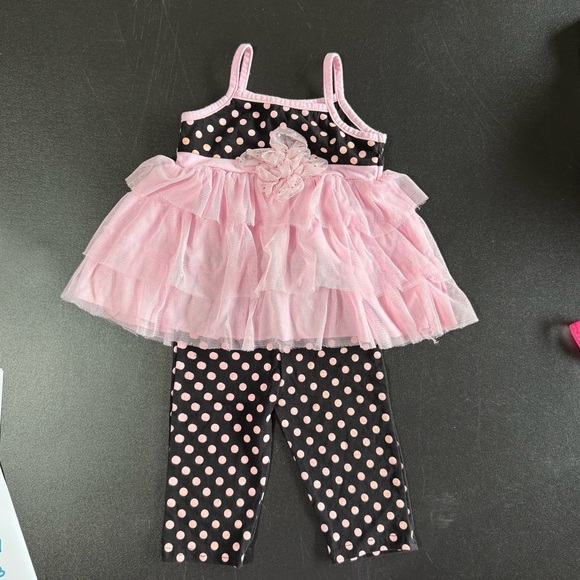 Little Lass Set with Tutu and Polka Dots - Picture 1 of 5